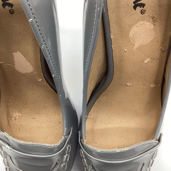 1822. Miss Me Patent Leather Grey Platform Open Toe Pumps Size 9 NWOT - Picture 8 of 10